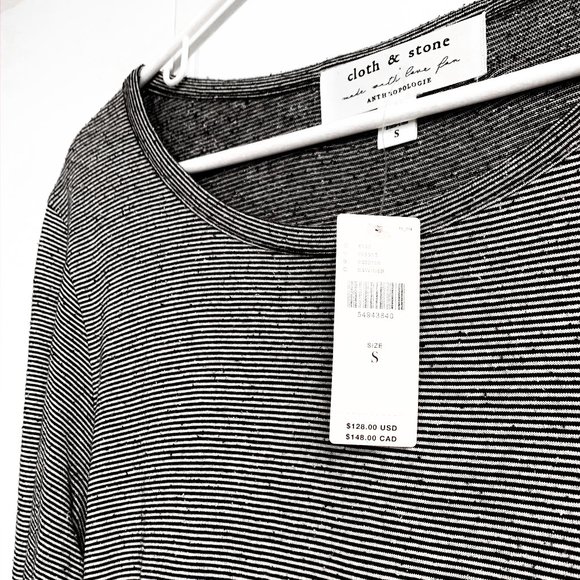 NWT anthropologie cloth & stone striped tee dress S - Picture 4 of 6